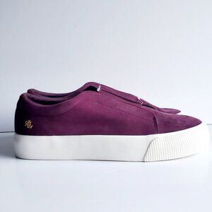 LRL ISLA Burgundy Merlot Colour Slip On Sneakers Skater Shoes Women's Size 7